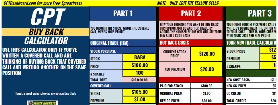 CPT Buy Back Calc